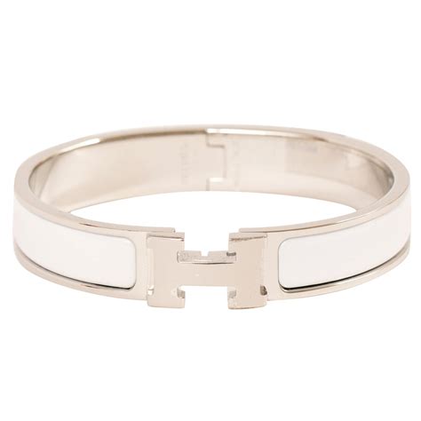 hermes bracelet silver and white|cheapest hermes bracelet.